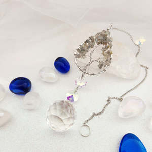 Wall Art Hanging Gifts: Labradorite Tree of Life Hanging Prism