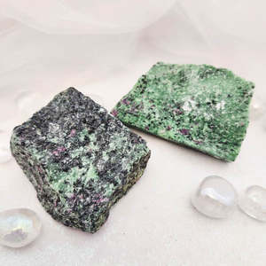 Crystals Fossils: Ruby in Zoisite Rough Rock (assorted. approx. 7-9.2x5-6.9cm)