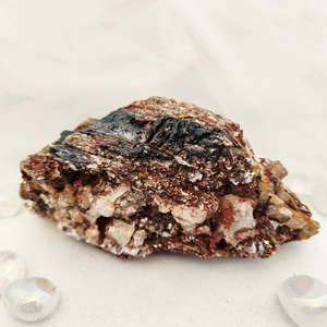 Black Tourmaline, Mica and Quartz Specimen (approx. 16.7x9.1cm)