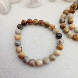 Jewellery Other Accessories: Crazy Lace Agate Bracelet (assorted. approx. 8mm round beads)