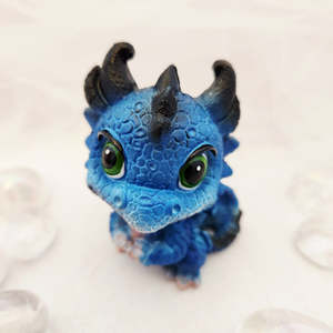 Blue Baby Big Eyed Dragon (approx. 7.5x5.5cm)