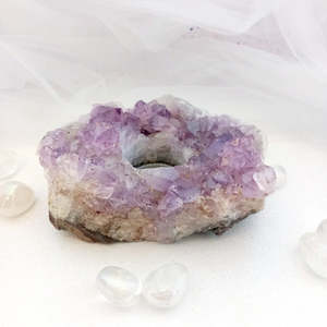 Amethyst Cluster Candle Holder