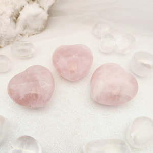 Crystals Fossils: Rose Quartz Heart