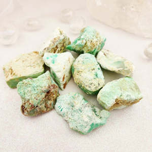 Crystals Fossils: Chrysoprase Rough Rock