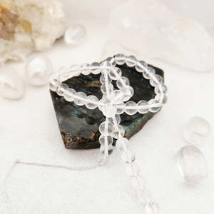 Clear Quartz Round Bead Strand, 8-9mm Beads, Assorted