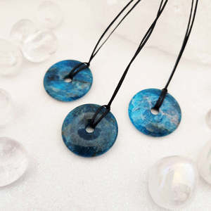 Jewellery Other Accessories: Blue Apatite Donut Pendant (assorted)