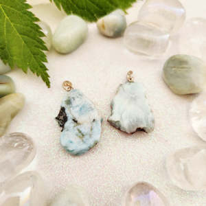 Jewellery Other Accessories: Larimar Partially Polished Pendant (assorted. sterling silver bale)