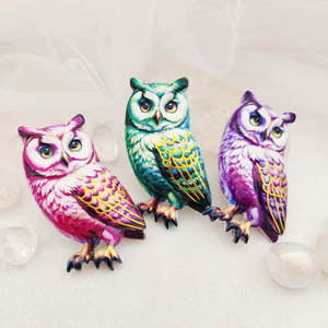 Mystical Magical: Owl Magnet (approx. 8x5cm. assorted colours)