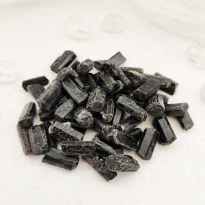 Crystals Fossils: Raw Black Tourmaline Rod, Assorted