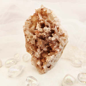 Indian Hematite Included Quartz Standing Cluster (approx. 13.3x9.1cm)
