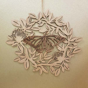 Aotearoa Inspired: Butterfly Wall Art 29x26cm