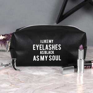 Everything Else: I Like My Eyelashes as Black as My Soul Makeup Bag
