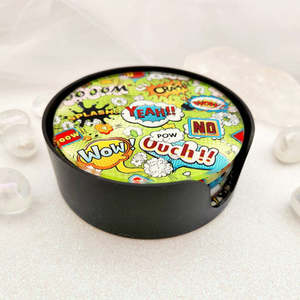 Comic Words Coasters (set of 6)