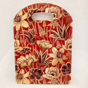 Everything Else: Red and Gold Flower Trivet