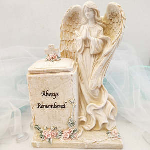 Inspirational Heartfelt Gifts: Always Remembered Angel Memorial Urn (approx. 26cm)