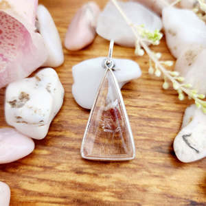 Jewellery Other Accessories: Fire Quartz Pendant (sterling silver)
