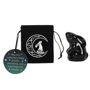 Moon Gazing Hare Glass Ornament