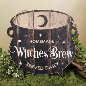 Mystical Magical: Homemade Witches Brew Sign (approx. 24x24cm)