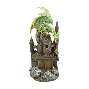 Mystical Magical: Green Dragon on Castle - LED