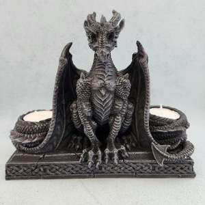 Mystical Magical: Dragon Twin Tealight Holder (approx. 16x7.5x20cm)
