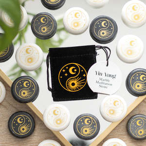 Personal Health Items: Yin Yang Marble Meditation Stone