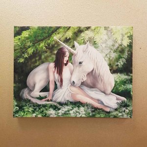 Pure Heart Canvas by Anne Stokes (approx. 25 x 19cm)