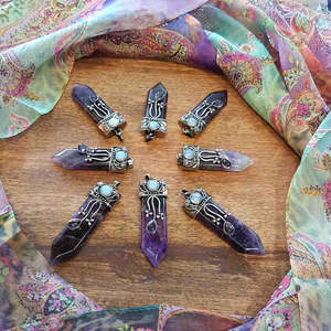 Amethyst & Opalite Crystal Pendant | Calm & Clarity | Assorted