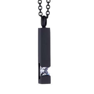 Memorial Keepsake Pendant Necklace | Ashes Jewellery | Black