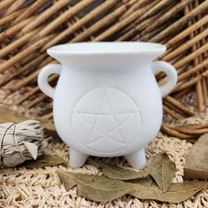 Mystical Magical: Herbs For Spells Cauldron Planter | Resin | Black