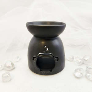 Mystical Magical: Cauldron Oil Burner | Ceramic | Black