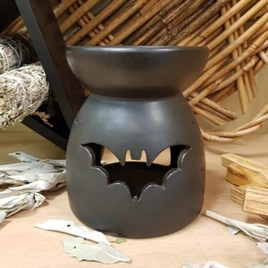 Bat Oil Burner | Ceramic | Black