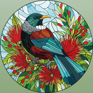 Tui | Stained Glass | Suncatcher | Large