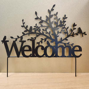 All Stocked Items: Welcome Tree | Garden Stake | Black Metal