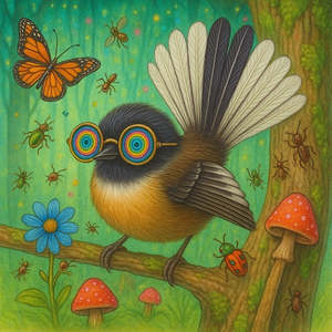 Fantail Piwakawaka | Trivet | Kiwiana | Ceramic