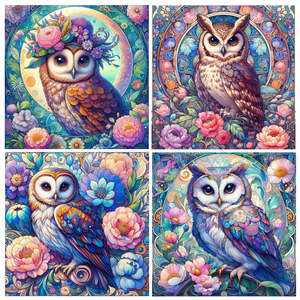 All Stocked Items: Owl Coasters | Ceramic | Set of 4