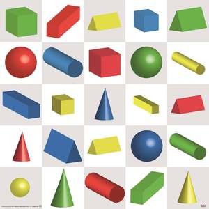 3D Shapes Mat Blue-Bot