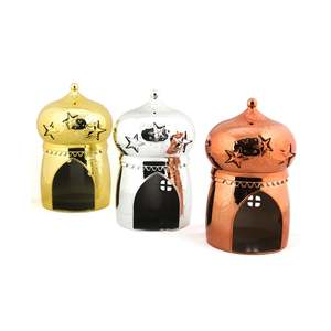 Metallic Small World Fairy House 3Pk