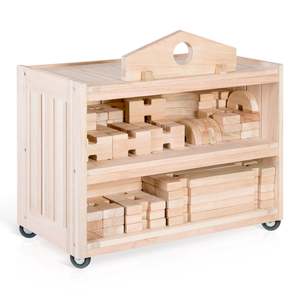 Over 500: Guidecraft Notch Blocks Storage Cart