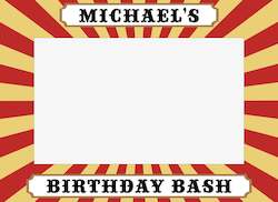 Kids Parties: Red and Gold Circus InstaFrame