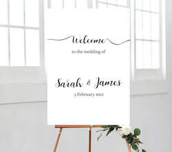 Welcome Signs: Calligraphy Welcome Sign - Portrait