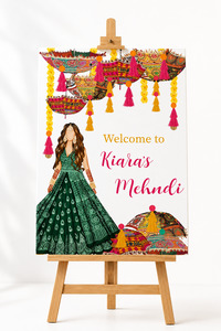 Personalised Mehndi Welcome Sign | Custom Wedding Sign NZ