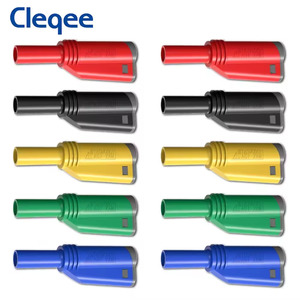 M Measure And Test: Cleqee P3005 Fully Shrouded 4mm Safety Banana Plug | CAT III 1000V - 10pcs