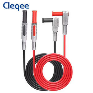 M Measure And Test: Cleqee P1033 Multimeter Test Lead Set for use with Replaceable Probes – Soft PVC – CAT III 1000V / 10A