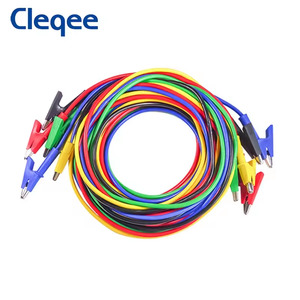 M Measure And Test: Cleqee P1024 5PCS-1m Alligator Clip Test Leads (1000V / 15A)