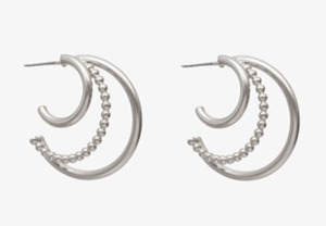 Jewellery: Rai earring silver - antler