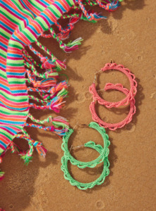 Jewellery: Cayman hoop earring melon