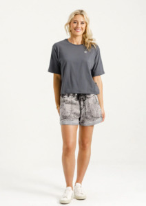 Tops: Becky tee graphite w ivory X