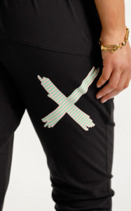 Bottoms: Apartment pants Black w candy apple