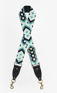 Mint and white bag strap