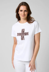 Ace tee merlot zebra cross